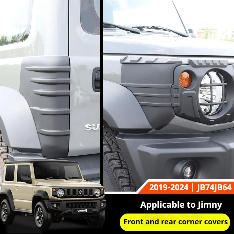 

ABS Exterior Front & Rear Auto Wrap Angle Protection Cover Fit for Suzuki Jimny JB64W JB74W 2019+ 2-Door/4-Door Auto Accessories