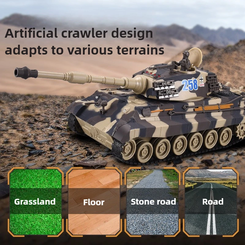 Cooles Spielzeugpanzer, lustiges Geschenk, 1:20 Roboter-Chassis, Rc-Panzer, Simulation russischer IS-2 King Tiger-Modellpanzer, Spielzeug für Jungen, Rc Crawler
