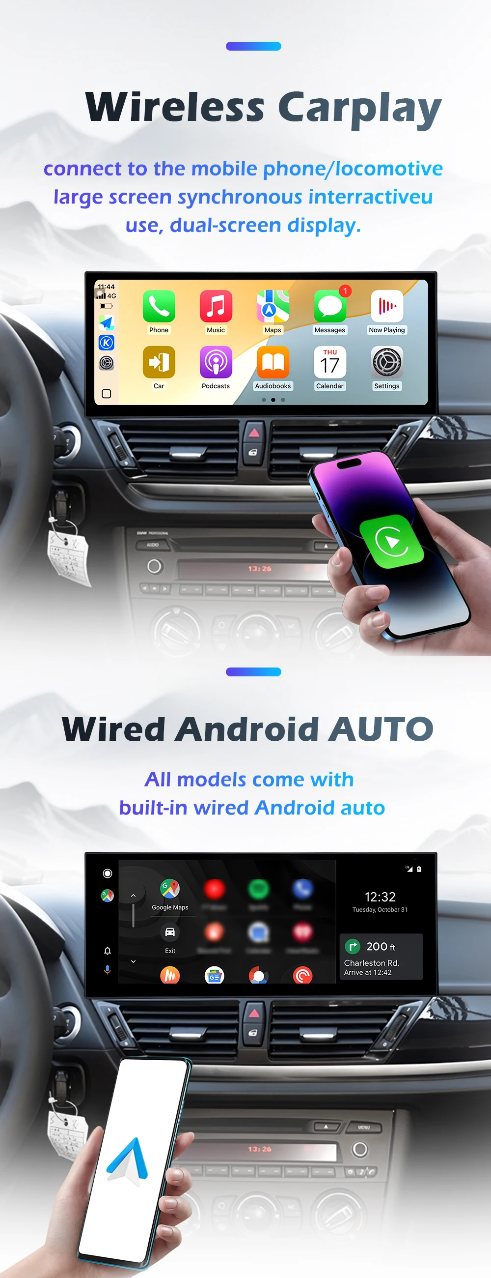 Kabelloses Carplay Android 16 für BMW 5er F10 F11 2011 - 2017 CIC NBT System Autoradio Multimedia-Player GPS WiFi DSP Stereo – Detail 7
