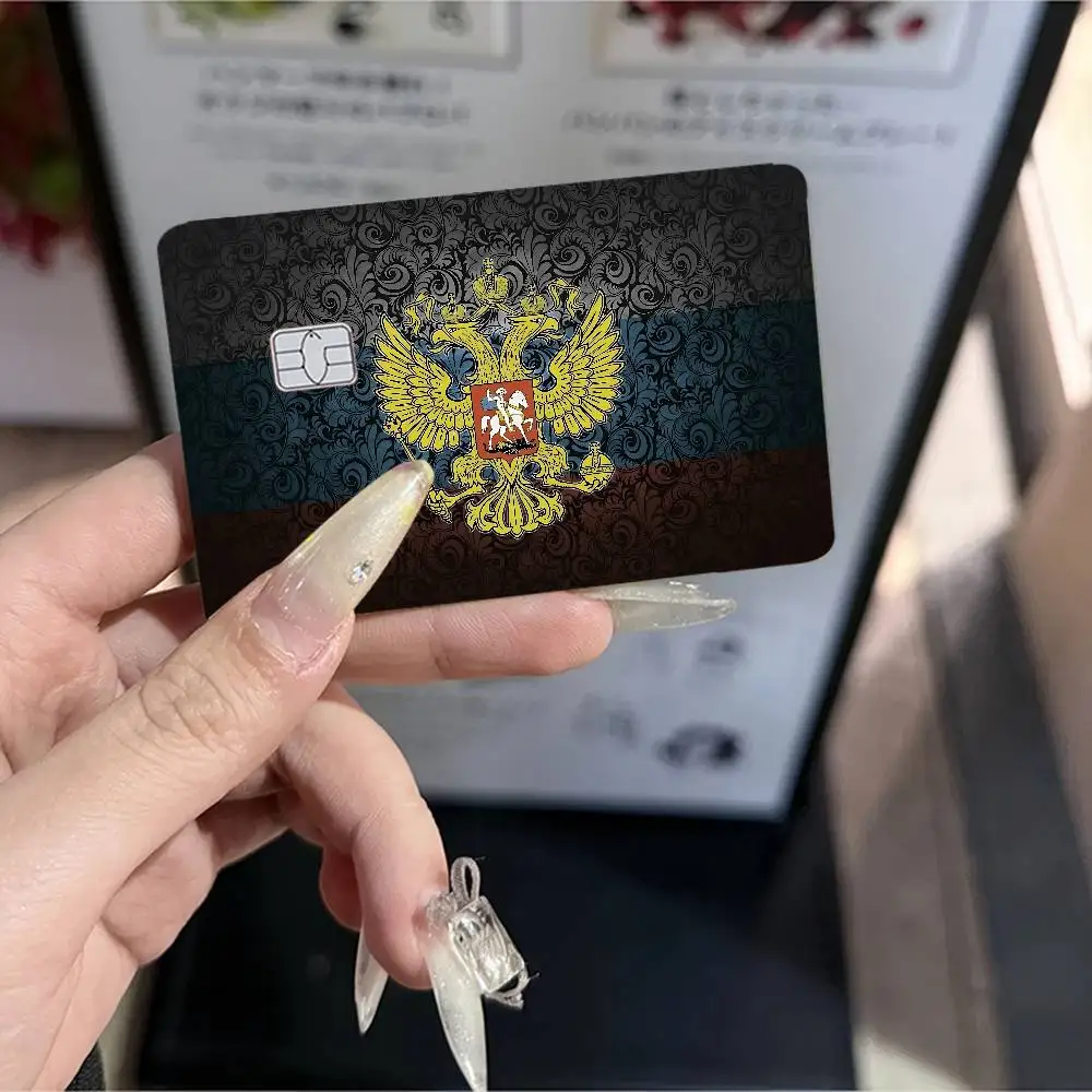 روسيا العلم لعبة أنيمي ملصق فيلم الجلد غطاء الحال بالنسبة صغيرة كبيرة لا رقاقة الخصم بطاقة الائتمان الجانب الأمامي #3