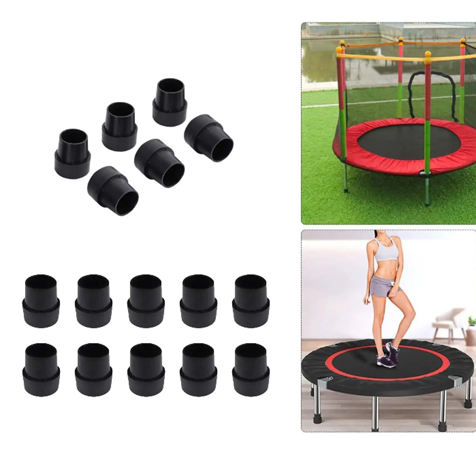 منصات الساق الترامبولين عدم الانزلاق كتم سهلة التركيب الساق نصائح الكلمة حصيرة القفز السرير الأنابيب يغطي استبدال حماية الأرض #1