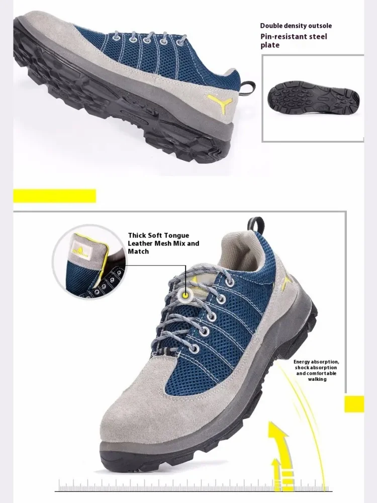 DELTAPLUS Cowhide Leather antistatic 12KV Insulated Safety Shoes Protective Steel Toe Cap Anti Smashing, Anti Piercing Shoes