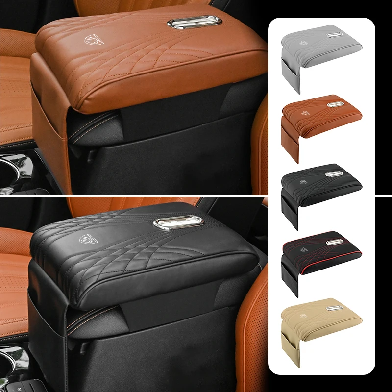 Car Centre Console Armrest Cushion Tissue Box Paper Towel Storage Box For Peugeot 407 508 2008 5008 307 308 3008 206 207 208 301