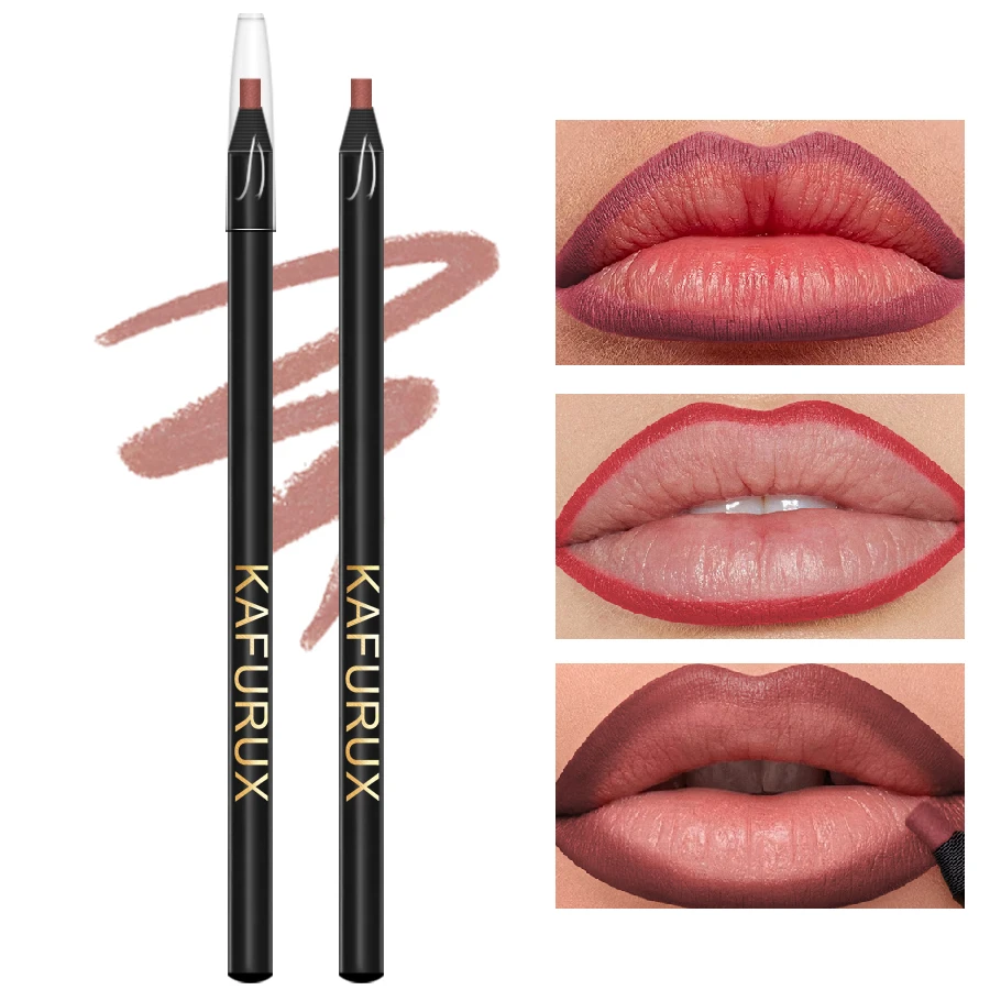 12 Colors Waterproof Matte Lip Liner Contours Lips Shades Lipstick Non-sticky Cup  Sexy Red Lip Tint Lip Pencil Korean Makeup