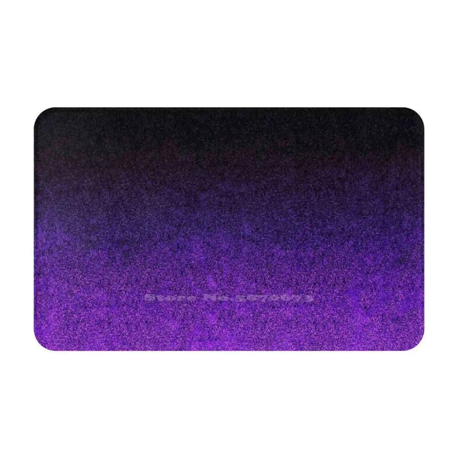 Purple & Black Glitter Gradient Soft Cushion Car Home Carpet Door Mat Glitter Sparkles Magic Fantasy Gradient Color Fade Color