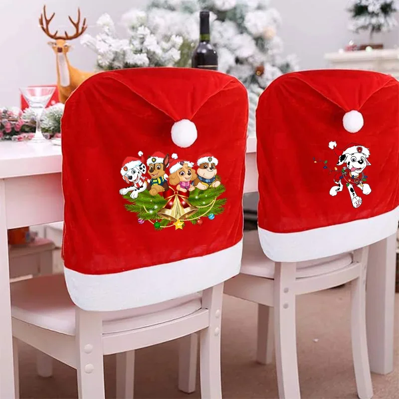 Paw Patrol Christmas Chair Covers Christmas Covers Christmas Supplies Table Decoration Gift Supplies Table Decoration Xmas Decor