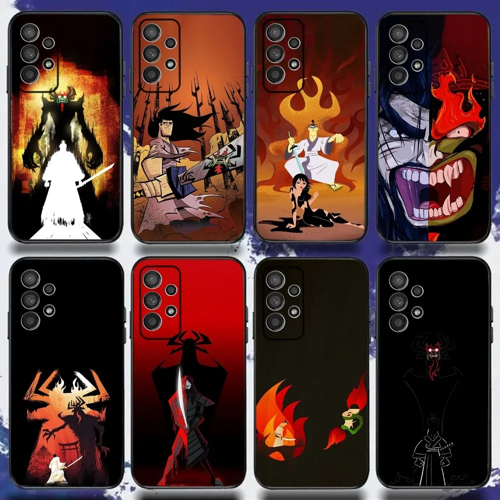 S-Samurai J-Jack Phone Case For Samsung S24,S21,S22,S23,S30,Ultra,S20,Plus,Fe,Lite,Note,10,9,5G Black Soft Cover