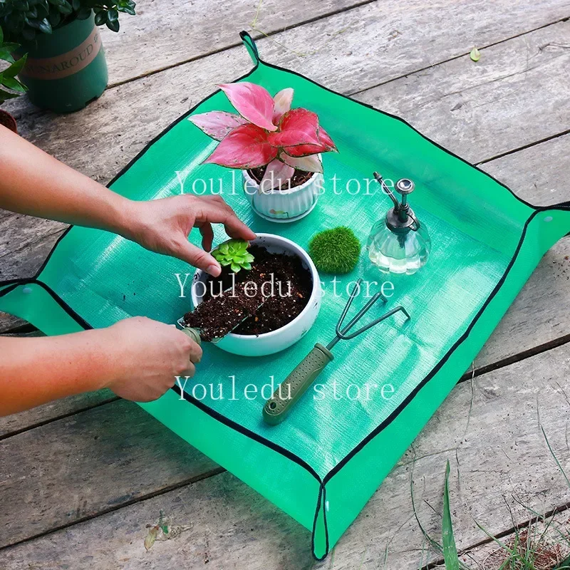 1pcs Planting Mat 50cm-100cm Gardening Potting Pad Foldable Garden Plant Flower Pot Transplanting Waterproof Mats