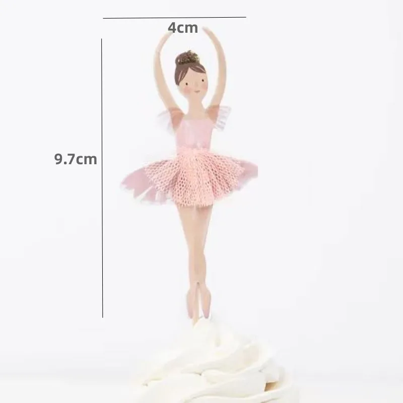 12 Stück rosa Ballett-Kuchenaufsätze – Cupcake-Dekor-Picks mit Ballett-Motiv für Mädchen, Geburtstagsfeier, Tanz-Thema, Feierzubehör – Detail 5