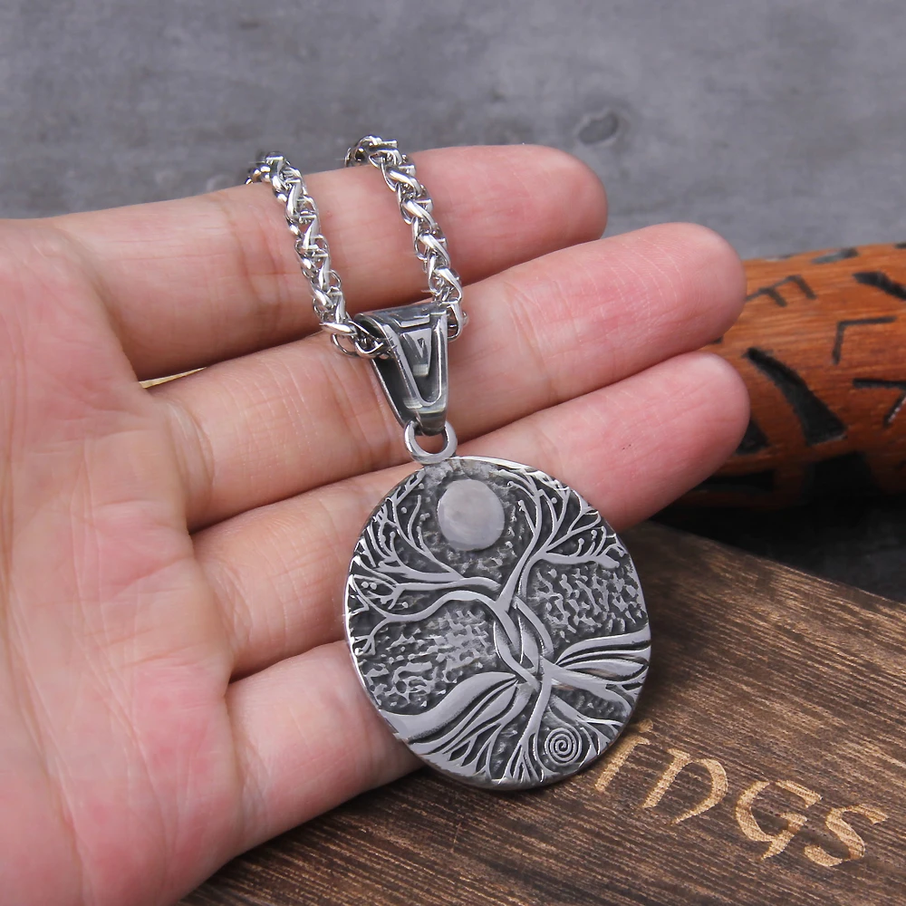 🌳 Tree of Life Pendant Necklace – Stainless Steel Amulet with 6 Style Variations 2