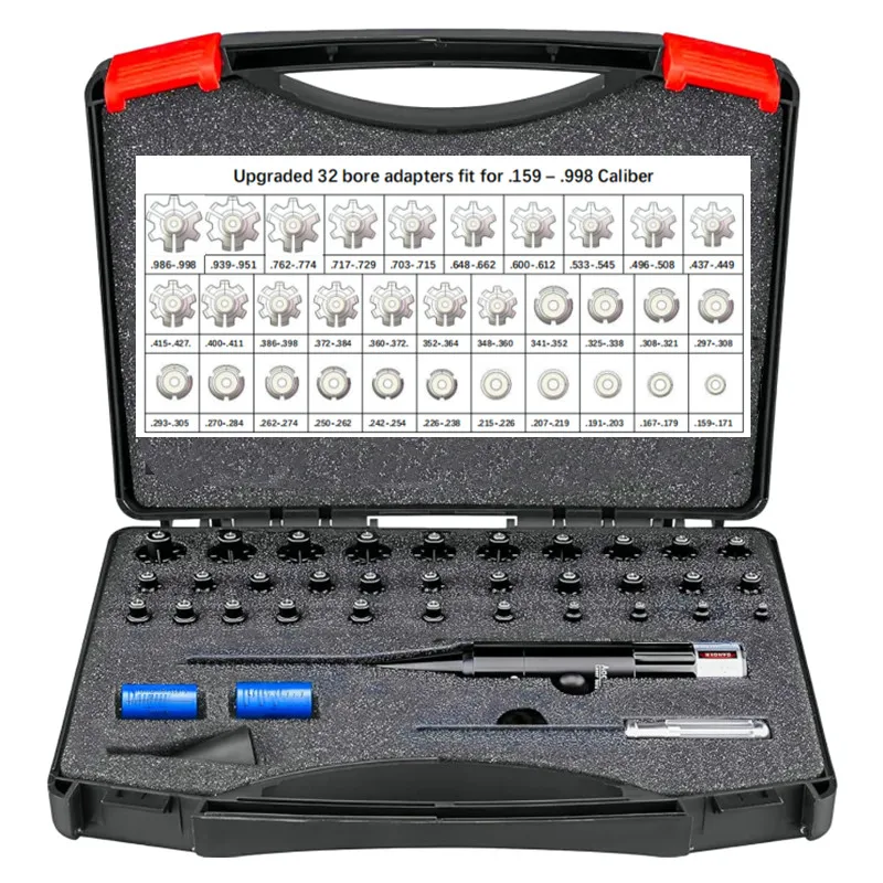 

Red Laser Bore Sight with Big Button Switch for .17 to 12GA Caliber Laser BoreSighter Hunting Laser Collimator