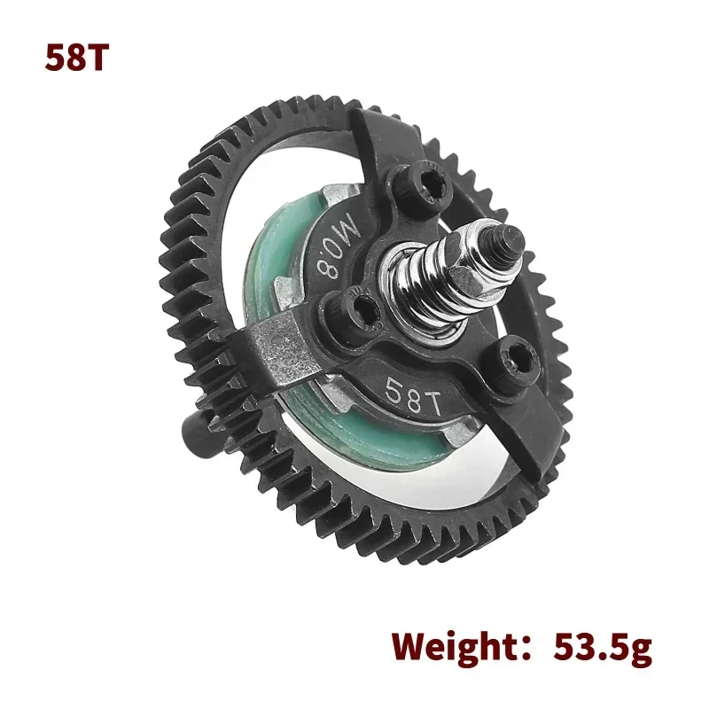 Steel M0.8 50T 52T 54T 60T Spur Gear لـ Trxs Slash Bandit Rustler Stampede 2WD RC قطع غيار السيارات