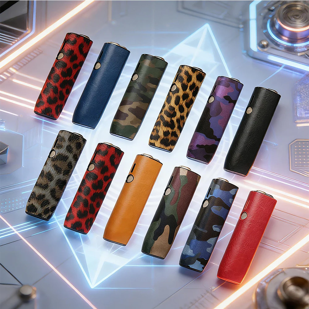 Fashion 20 Colors PC+Leather Case for ICOS ILLUMA ONE Skin Cover Cases for IQOS I LUMA ONE Case Protection Cover Alcohole Wipes