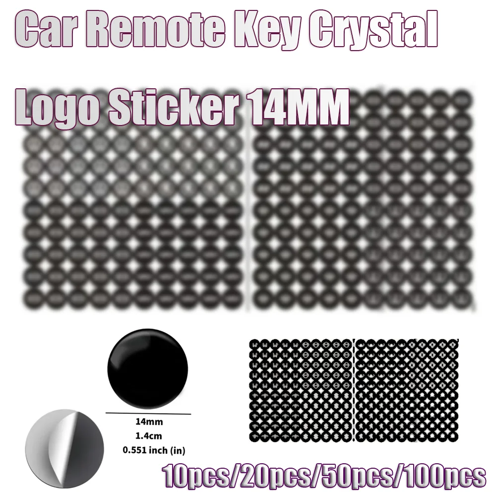 

New Car Remote Key Crystal Logo Sticker 14MM For Most Chinese Car Models for BYD/BMW/Toyota Emblem accessories 14MM Epoxy