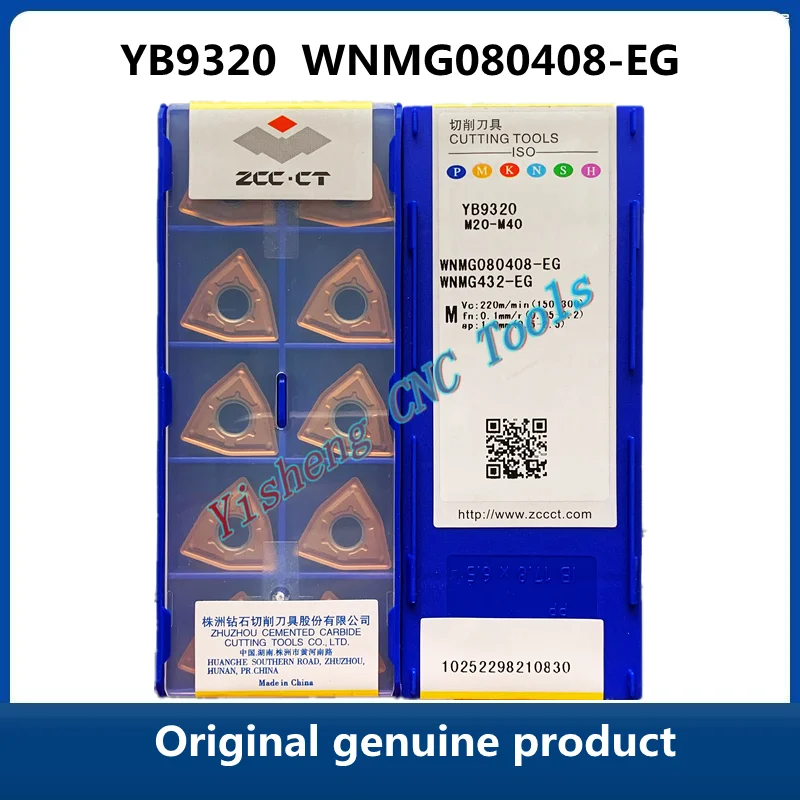 

Original ZCC CT WNMG YB9320 YB9315 WNMG080408-EG YBG205 YBM153 10pcs Carbide Inserts CNC metal turning cutters cutting tools