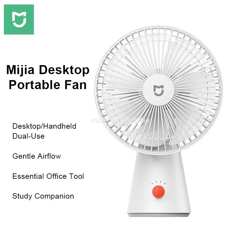 mijia-portable-desk-fan-handheld-fan-usb-rechargeable-mini-electric-fans-cordless-air-cooling-small-fan-4-gears-speed-adjustable