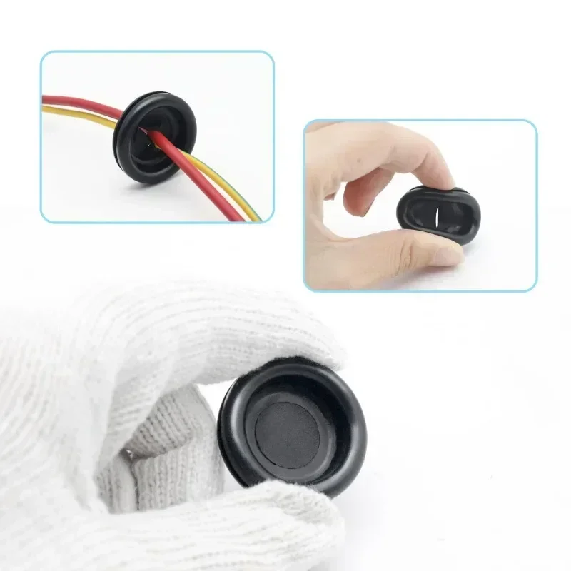 188pcs/Sets Washer Sealing Rubber Cables Grommet Electrical Plugs Set Conductor Gasket Ring Waterproof Protect Wire Tool Kit