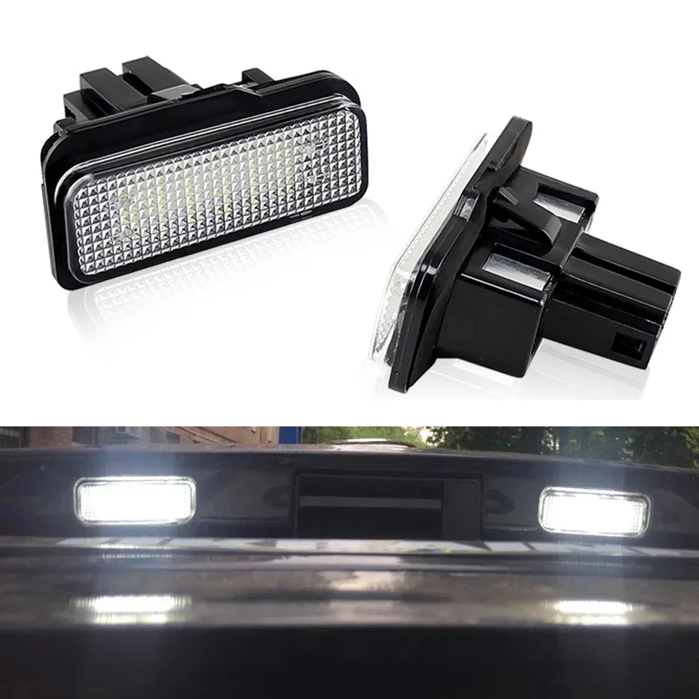 Para mercedes benz e-class w211 s211 c-class s203 cls-class w219 slk-class r171 1/2 pçs carro canbus led luz da placa de número de licença