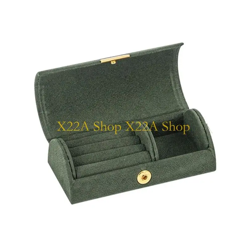 Unique Compact Jewelry Storage Case with Ring Rolls for Purse, Drawer, or Travel
