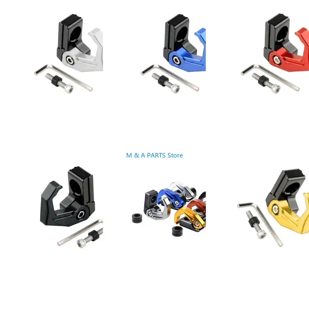 U1JF Quick Release Universal Motorcycle Handlebar Hanger Hook Aluminum Alloy Anti Slip Design For Helmets Shopping Bags