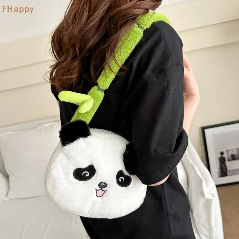 Tas selempang serbaguna boneka genggam kartun Panda