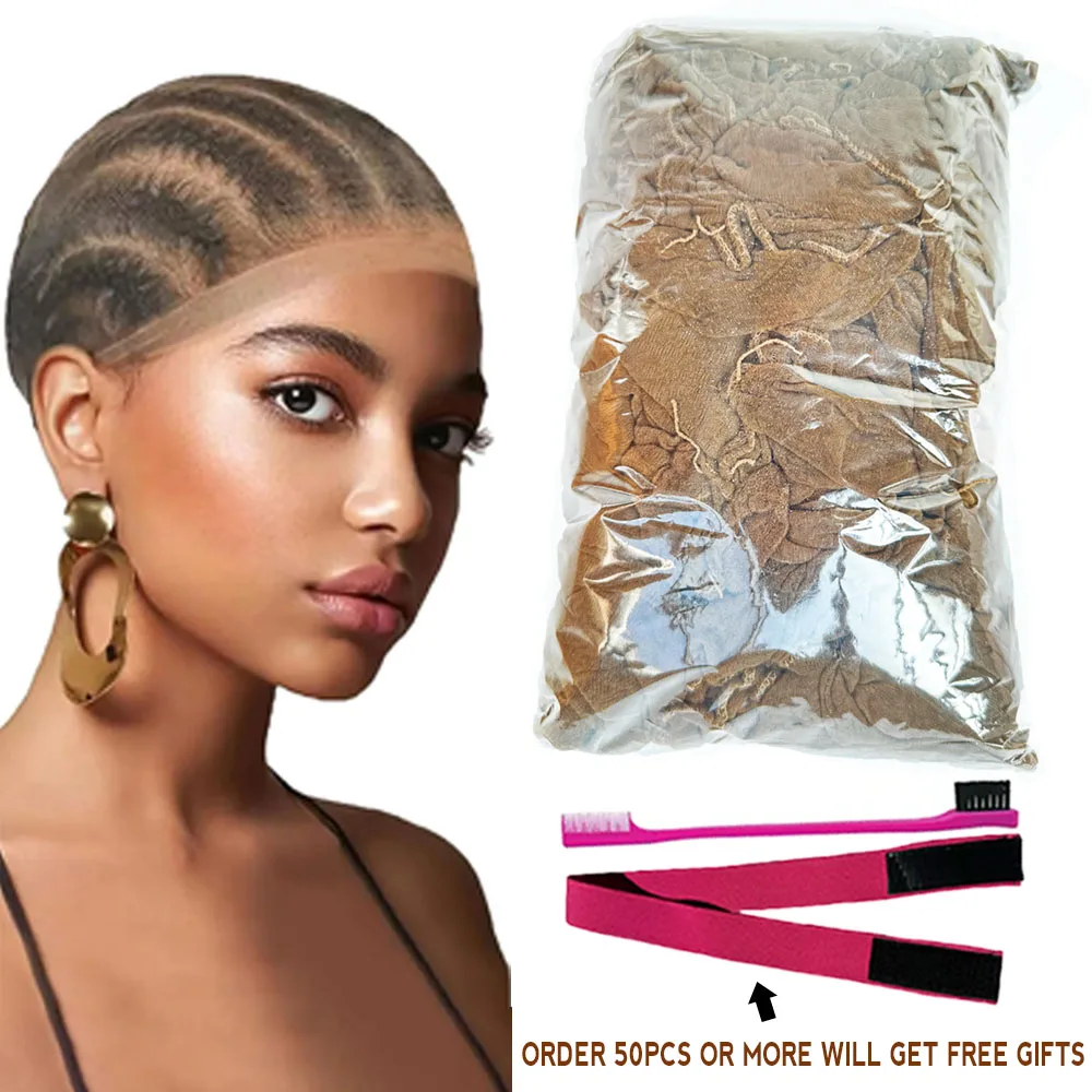 10-100szt Hd Wig Caps Ultra Thin Stocking Cap sheer Wig Cap Hair Net For Weave Nylon Stretch Mesh Wig Cap Hd Wig Caps For Wigs