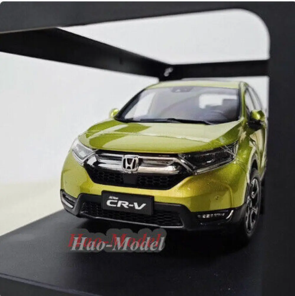 NEW 1/18 For Honda CRV CR-V 2017 SUV Diecast Metal Model Car Simulation Toy Birthday Gift Hobby Display Ornaments Yellow/White