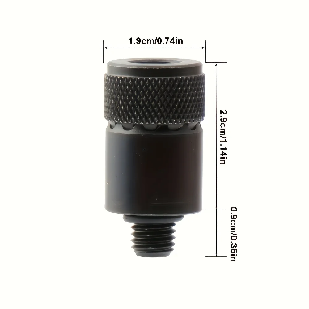 M3/8 Thread Quick Release Rod Connector - Built-in Magnet Aluminum Alloy Adapter for Fishing Bite Alarm | Tackle Accessories