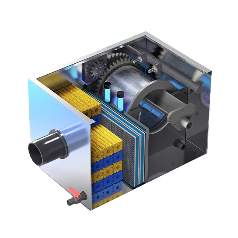 

Fish Pond Drum Filter 3000L Aquaculture Intelligent Stainless Steel Automatic Backwash Filter Circulation Purification System