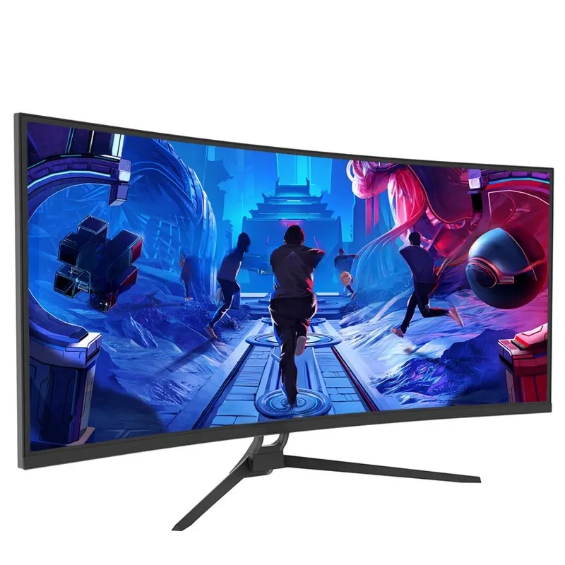 34-Inch 4K hairtail screen, high-brush e-sports curved display, game desktop LCD 21:9 widescreen lifting design,