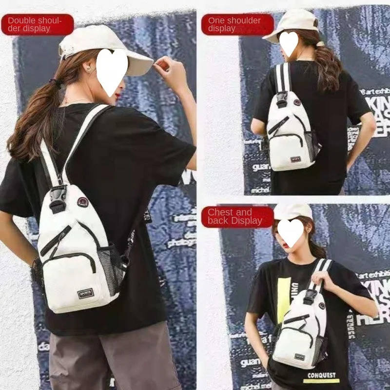 

Single shoulder bag New breast bag large capacity men's and women's backpack Oxford cloth crossbody bag multi-functional