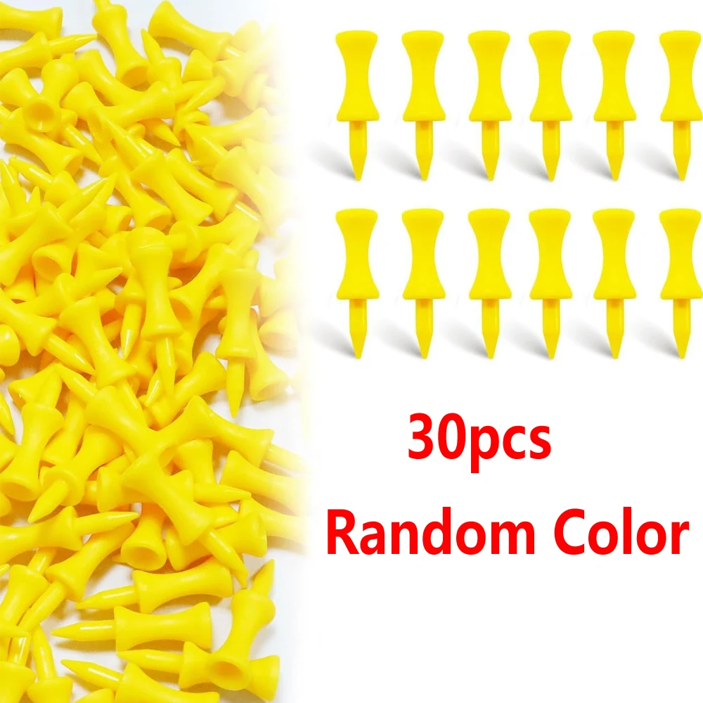 30 قطعة/المجموعة كرة جولف ترصيع البلاستيك الكرة مقعد اكسسوارات الأظافر حامل دعم للاعبي الغولف التدريب الإيدز لون عشوائي