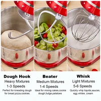 BioloMix Kitchen Food Stand Mixer, Blender, Quiet Motor, Cream Egg Whisk, Whip Dough Kneader, 6-Speed, 1200 W, 6 L, DC 2