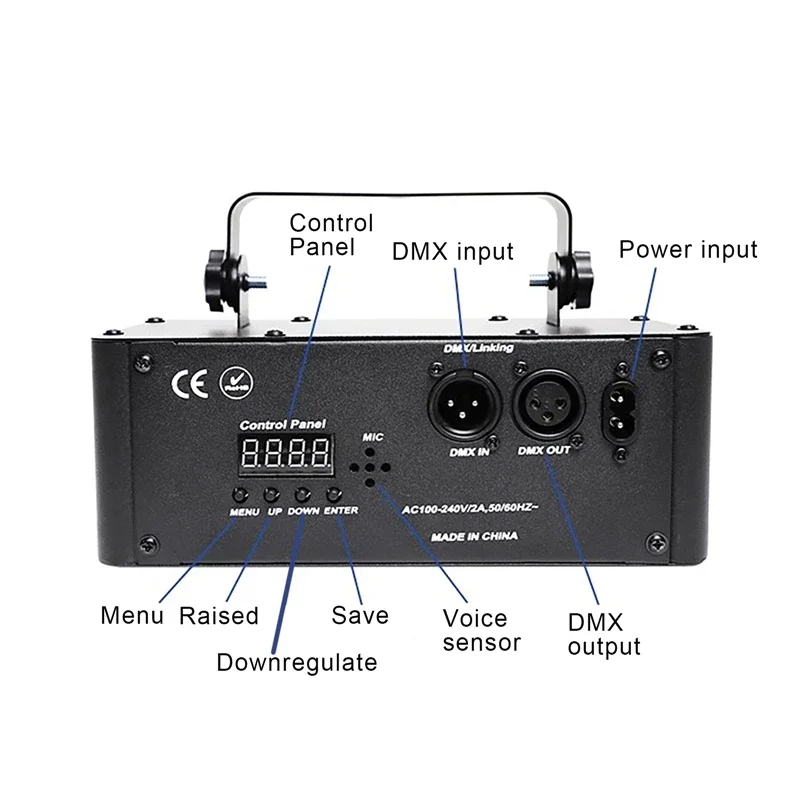 Imagem -05 - Rgb dj Disco Light Beam Projetor Laser Dmx Stage Strobe Efeito de Luz Negra Xmas Club Feriado Halloween Party Lights 21 Olhos