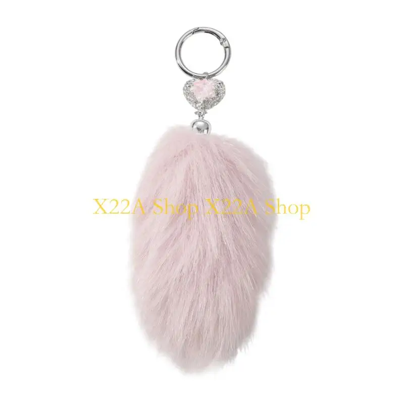Unique 12cm Long Faux Furs Animal Tail Keychain Soft Bag Charm Handbag Phone Accessory Car Decoration and Accessories