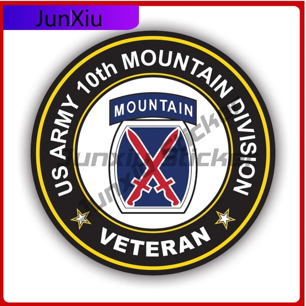 

10th Mountain Division Veteran Sticker Uv Protected Decals Auto Decor Car Sticker Vinyl Decal Die Cut Sun Protection Waterproof