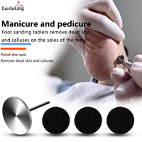 60pcs Sandpaper Tray with Metal Nail Drill Replacement Sanding Sheets for Pedicure Manicure 1pcs Mandrel 3-Color Assorted Grit
