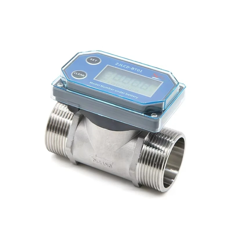 

Household irrigation water meter paddle turbine digital hot and cold fluid water pulse flowmeter
