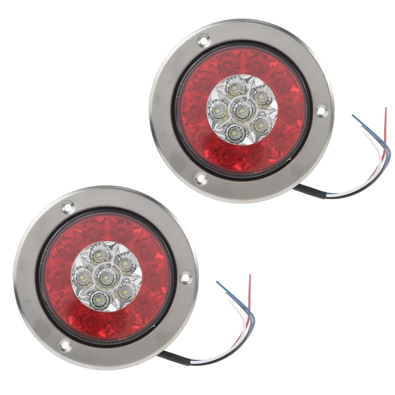 

2Pcs Trucks Taillight 16LED Pickup Taillight 12-24V Turn Signal Stop Brake Light Dropship