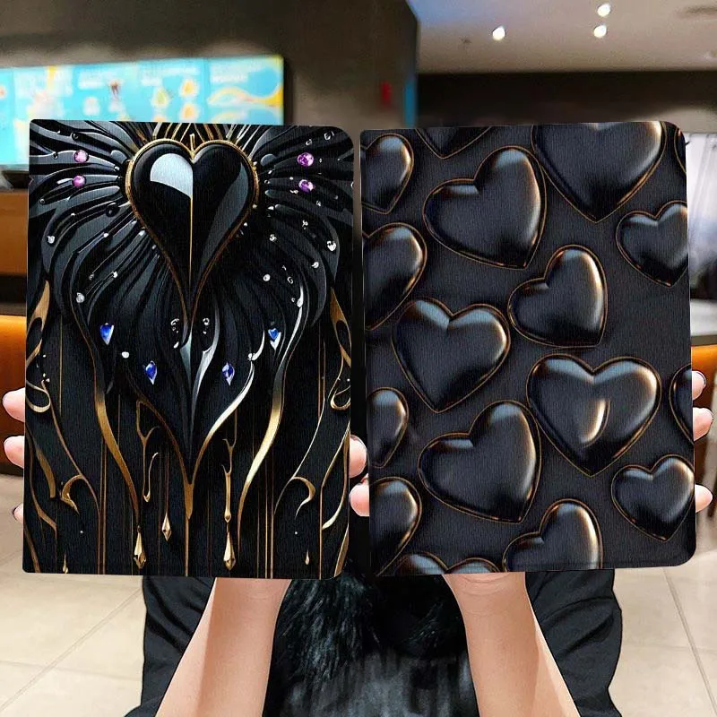 

Чехол для планшета Black Heart Cool Sparkling для Honor Pad 8 V8 9 GT MagicPad 13 3 2 Tab MatePad Pro Air 12 X 12.6, складной, подарочный