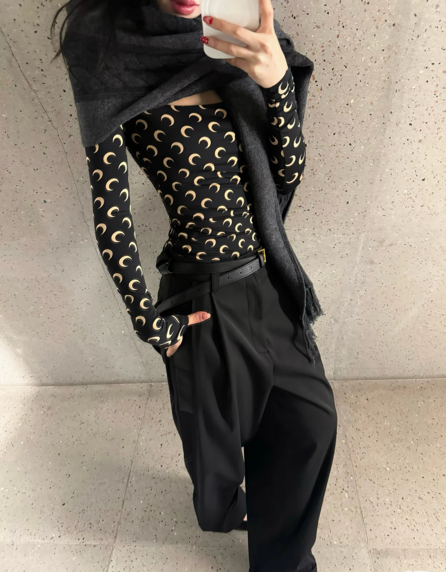 High Quality Marine Moon Print Slim Fit Square Collar Elastic Base Shirt New Colors Ladies T-Shirt Moisture Wicking Summer Top