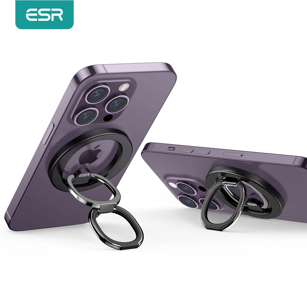 ESR Magnetic Ring for iPhone 15 Pro Max Case for iPhone 14 Pro 13 Case for iPhone 12 with the HaloLock 360° Universal Ring