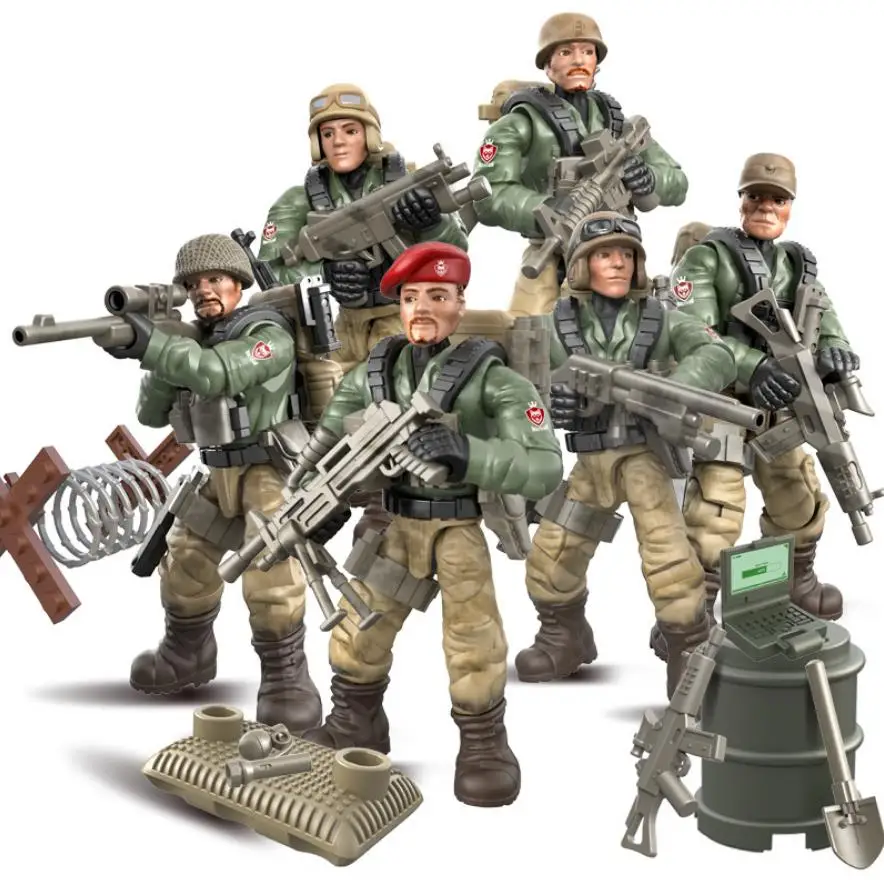 Ww2 Military Army Troops Batisbrick Mega Building Block Wild Wolf Special Forces Forces Action Figures Weapon Brick Toy For Boys