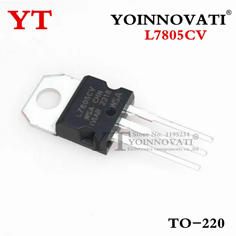 L7805CV 7805 L7805 TO-220 IC, 10 pièces/lot, meilleure qualité