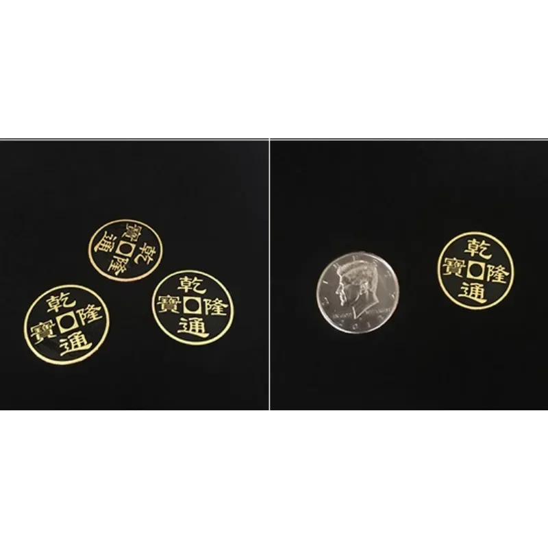 Double Face Super Triple Coinby Johnny Wong Magic Tricks Stage Close up Magia Coin Appearing Magie Illusion Gimmick Magic Props