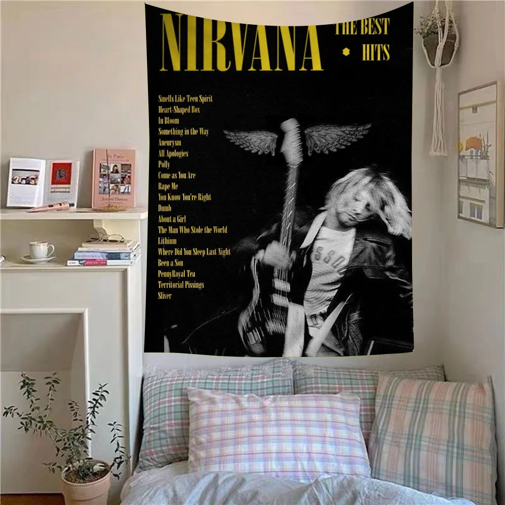 N-Nirvana Japanese Warrior Samurai Tapestry Printing Cheap Hippie Wall Hanging Bohemian Wall Tapestries Mandala Art Home Decor
