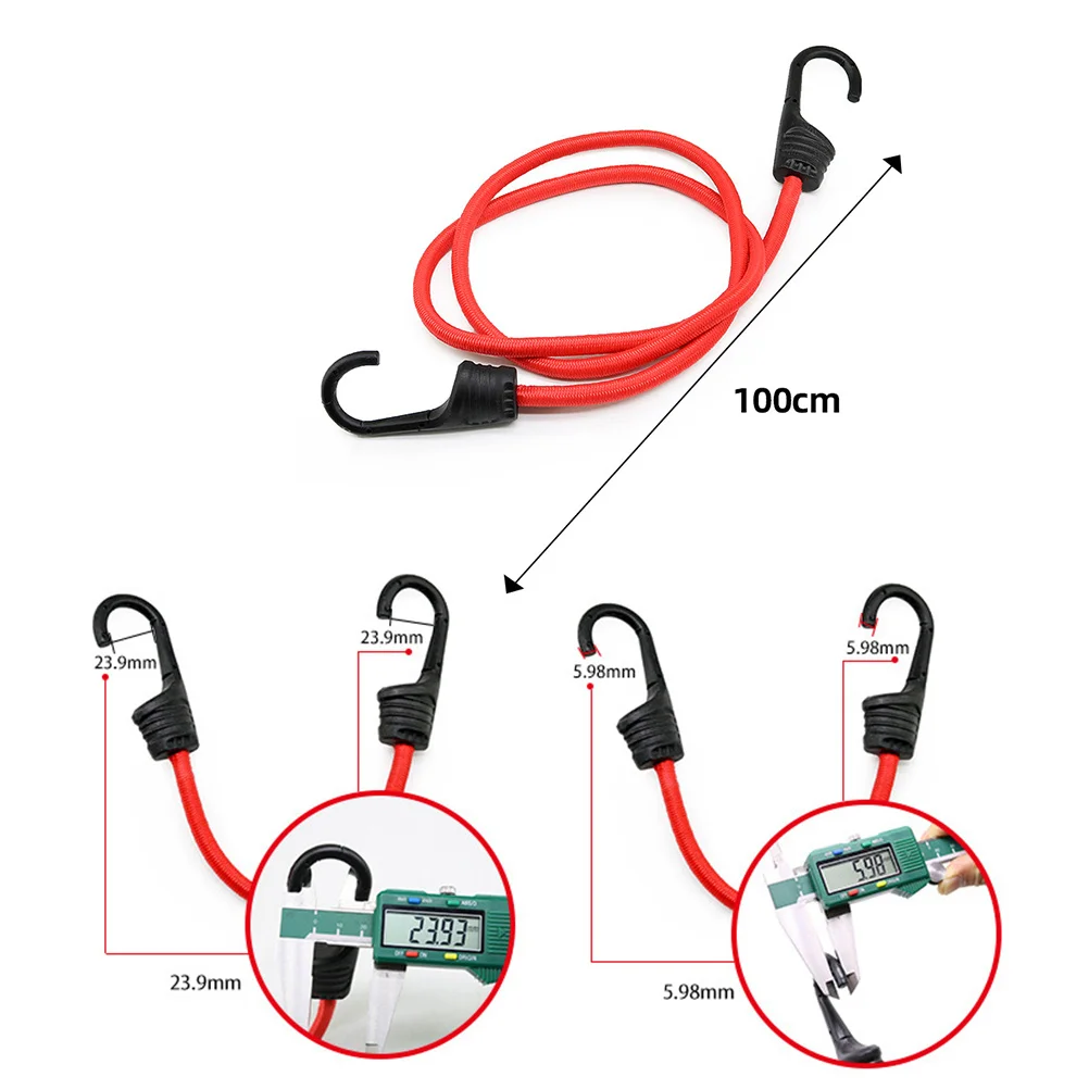 

3Pcs Elastic Cargo Bungee Cord Tie Down Straps Heavy Duty Bike Motorcycle Fastening Cord Strap Binding Device Tensioner Strap