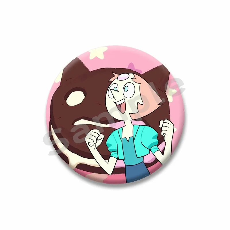Steven Universe Anime Brooches Round Cartoon Figure Cosplay Badge Pin for Backpack Jewelry Accessories Souvenir Gifts for Friend