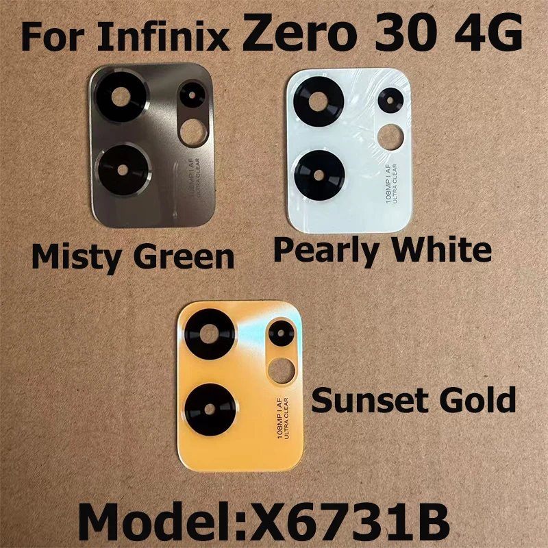 For Infinix Zero 30 4G Back Camera Lens Rear Glass With Adhesive Sticker Replacement X6831B