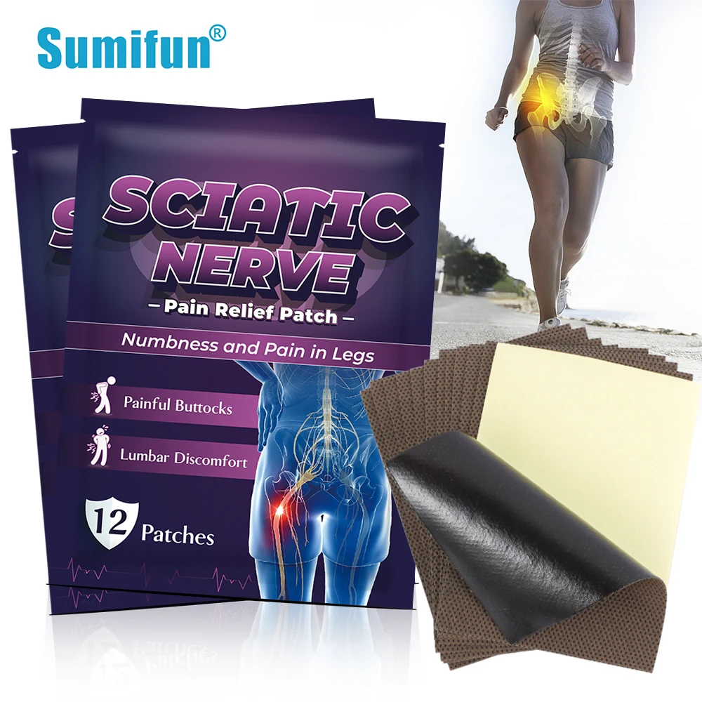 

24/60Pcs Sumifun Sciatica Relief Medical Plaster Lower Back Heat Patch Lumbar Piriformis Muscle Hip Joints Pain Care Product